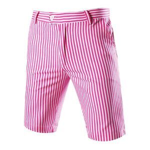 Summer Shorts Stripe Slim Fit Flat Front Seersucker Chino Short Pants Fuchsia